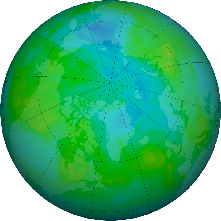 Arctic ozone map for 01 August 2011
